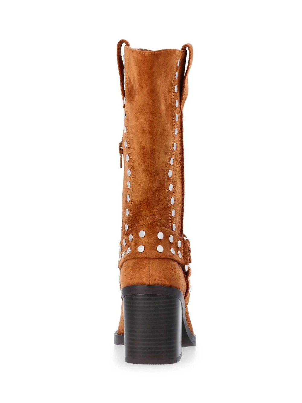 NWT! Madden Nyc Women's Moto Western Boots Studded Size 8 Faux Suede with Box - Picture 3 of 16